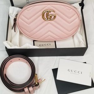 Gucci Marmont Belt Bag (Pink)